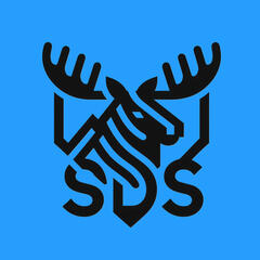 Swedish Drophipper mascot Image featuring a digital moose with pen in hand